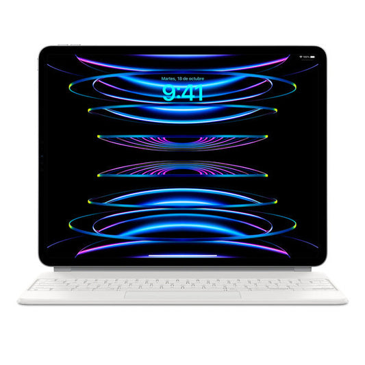 Teclado Apple Magic Keyboard para iPad Pro 12.9 (5 Gen) latinoamericano blanca