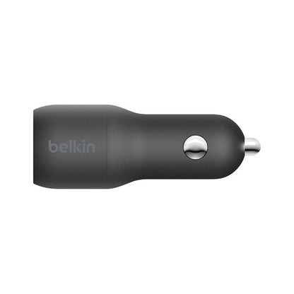 Cargador para auto USB-C y USB-A Belkin BOOSTCHARGE de 37 W con cable Lightning a USB-C