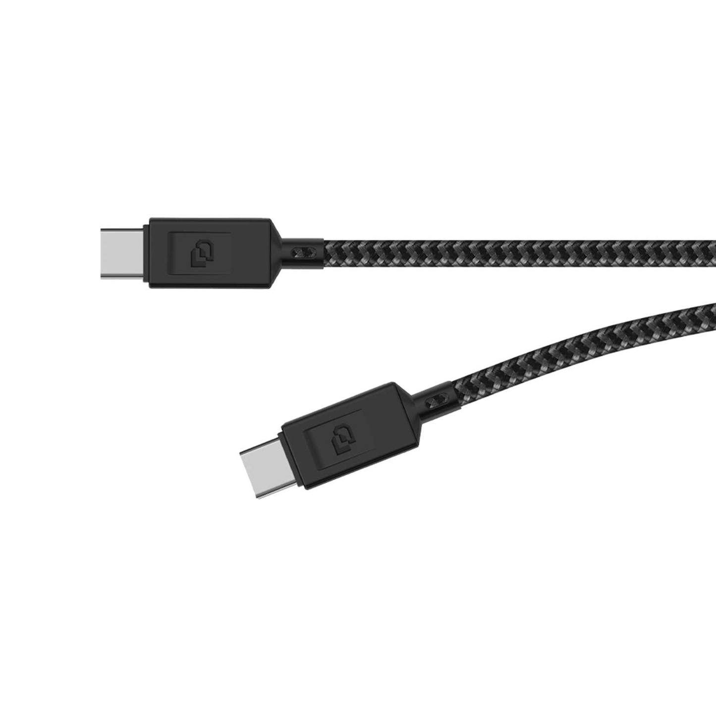 Cable USB-C a USB-C, USB 3.2, 1.5 Mt Rugged Dusted negro