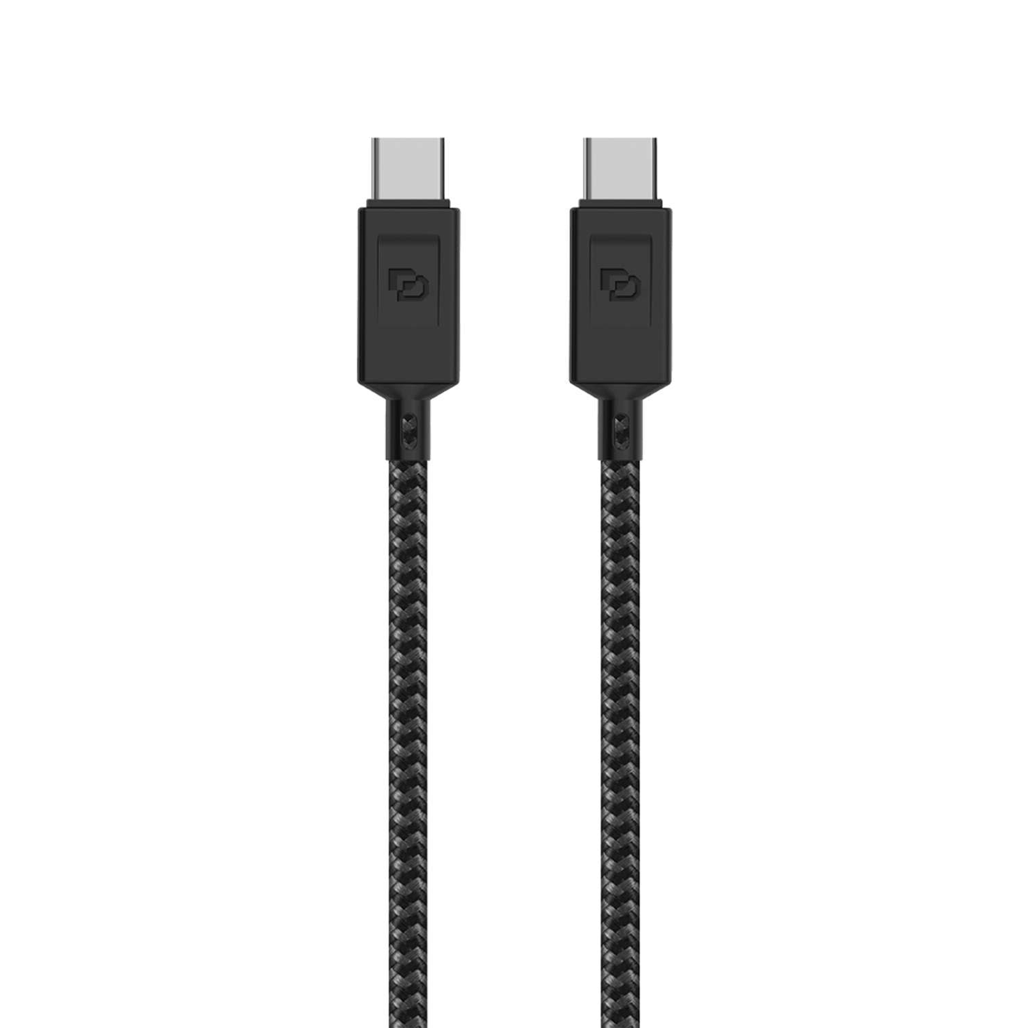Cable USB-C a USB-C, USB 3.2, 1.5 Mt Rugged Dusted negro