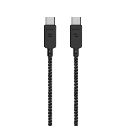 Cable USB-C a USB-C, USB 3.2, 1.5 Mt Rugged Dusted negro