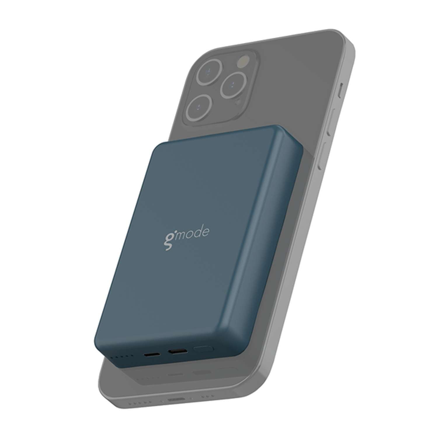 Bateria externa inalámbrica tipo MagSafe PB 8.000 mAh PD 10W Gmode azul