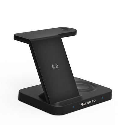 Base de carga inalámbrica Triple para Smartphone, Smartwatch y Audífonos Dusted negro