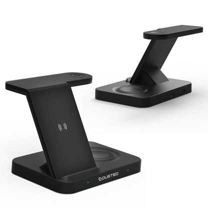 Base de carga inalámbrica Triple para Smartphone, Smartwatch y Audífonos Dusted negro