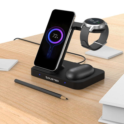 Base de carga inalámbrica Triple para Smartphone, Smartwatch y Audífonos Dusted negro